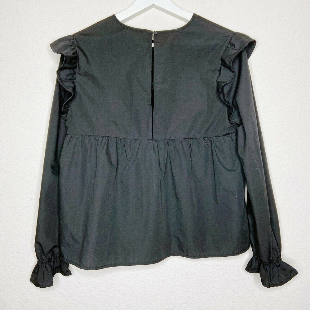 Bleuh Ciel Embroidered Ruffle Top - Picture 4 of 6